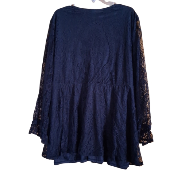 Torrid Babydoll Lace Top Black Size 5 - Picture 4 of 9